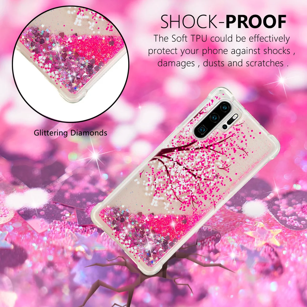 Милый блестящий чехол для Huawei P30 Pro Женский Мягкий силиконовый чехол-бампер VOG L09 L29