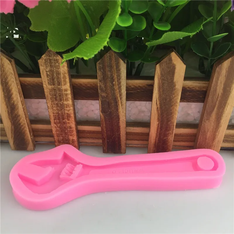 

tool key spanner polymer clay resin wax mould,food use cupcake chocolate flexible Mould,Diy Repair Tools Silicone Mold