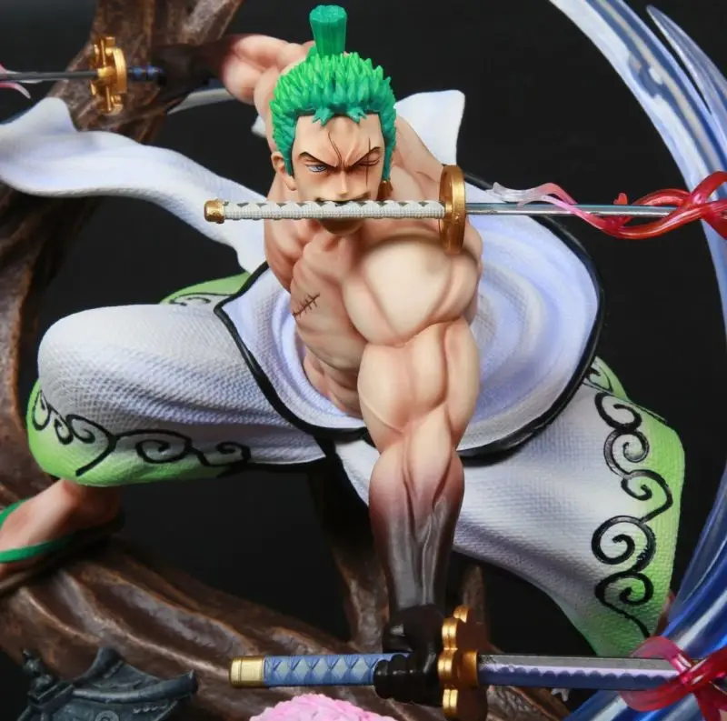 

Anime One Piece Wano Country Roronoa Zoro Snow Knife Ver. With Light GK PVC Action Figure Statue Collectible Model Toys Doll