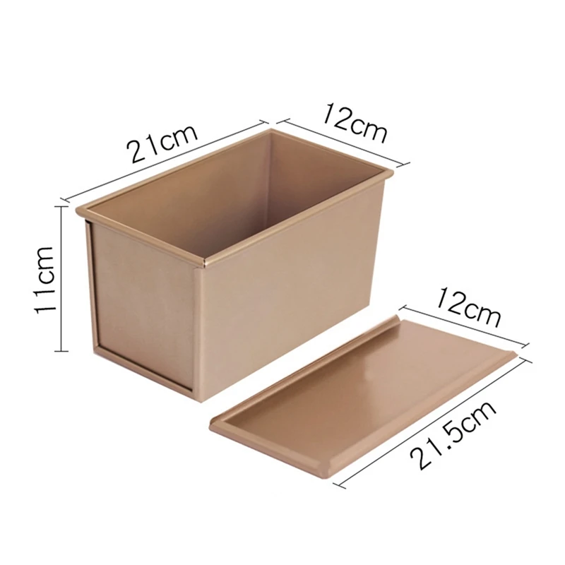 

Cake Baking Tools Carbon Steel Double-sided Non-stick Coating Toast Box Bread Mold With Lid Non-stick Oven