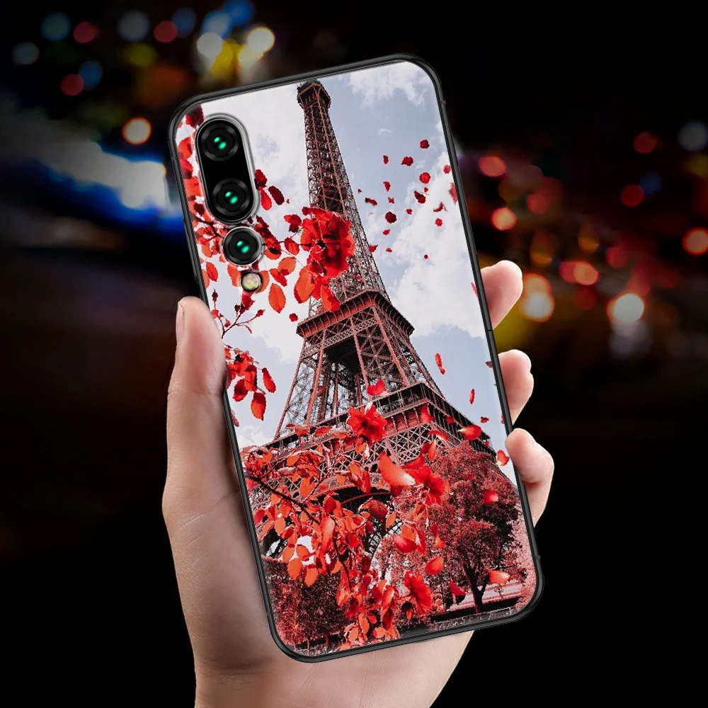 Романтический чехол для телефона с изображением Эйфелевой башни Парижа Huawei P Mate