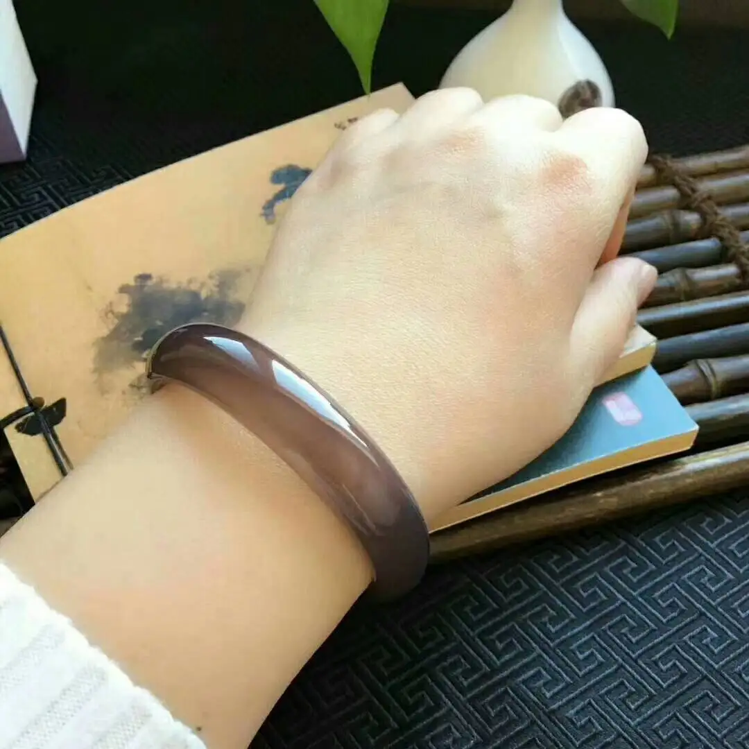 

LETSFUN Fine Jewelry Natural Purple Chalcedony Bracelet Fashion Temperament Gems Accessories Gifts Free Shipping