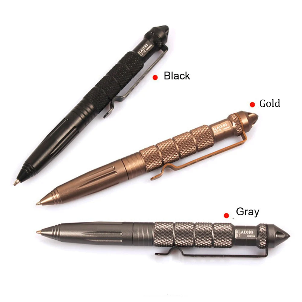 1PCS multi-function tactical pen tungsten steel rotating neutral tool window glass metal ball multifunction |