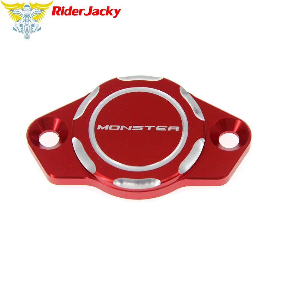 

RiderJacky Black Red CNC Motorcycle Engine Oil Filter Cover Cap For Ducati Monster 620S 800S 2003,For Monster 1000 2004 2005