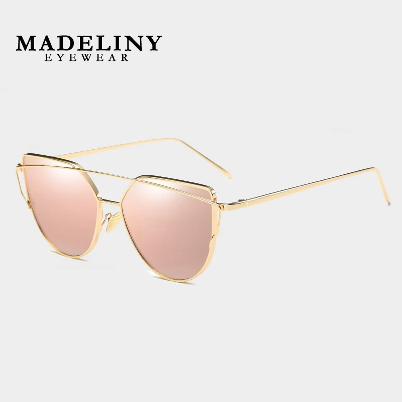 Женские и мужские солнцезащитные очки MADELINY кошачий глаз роскошные брендовые