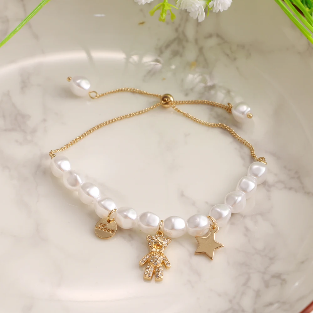 IPARAM богемный винтажный жемчужный застежка OT браслет для женщин нерегулярный