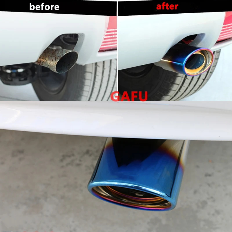 

for Citroen Elysee C Elysee 2021 2020 2018 2016 2015 2014 Exhaust Muffler Tips Rear Tail Pipe Tip Tailpipe Stainless Steel Trim