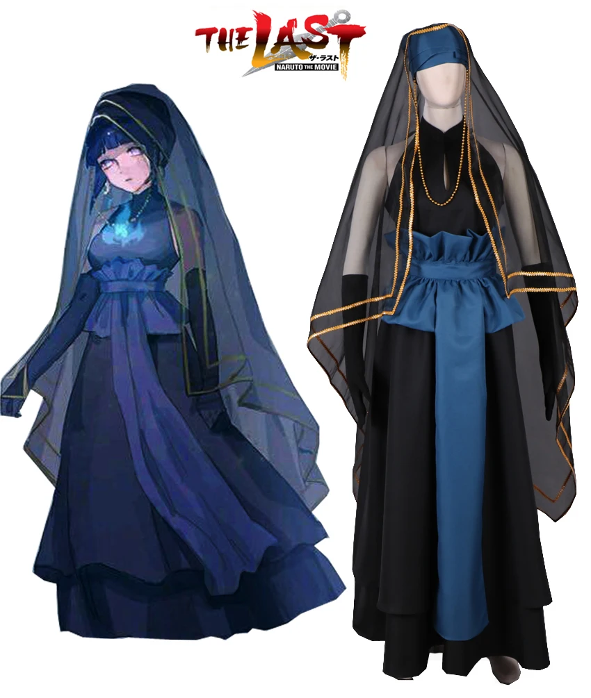

The Last Hyuga Hinata Black Wedding Dress Cosplay Costume Custom Made