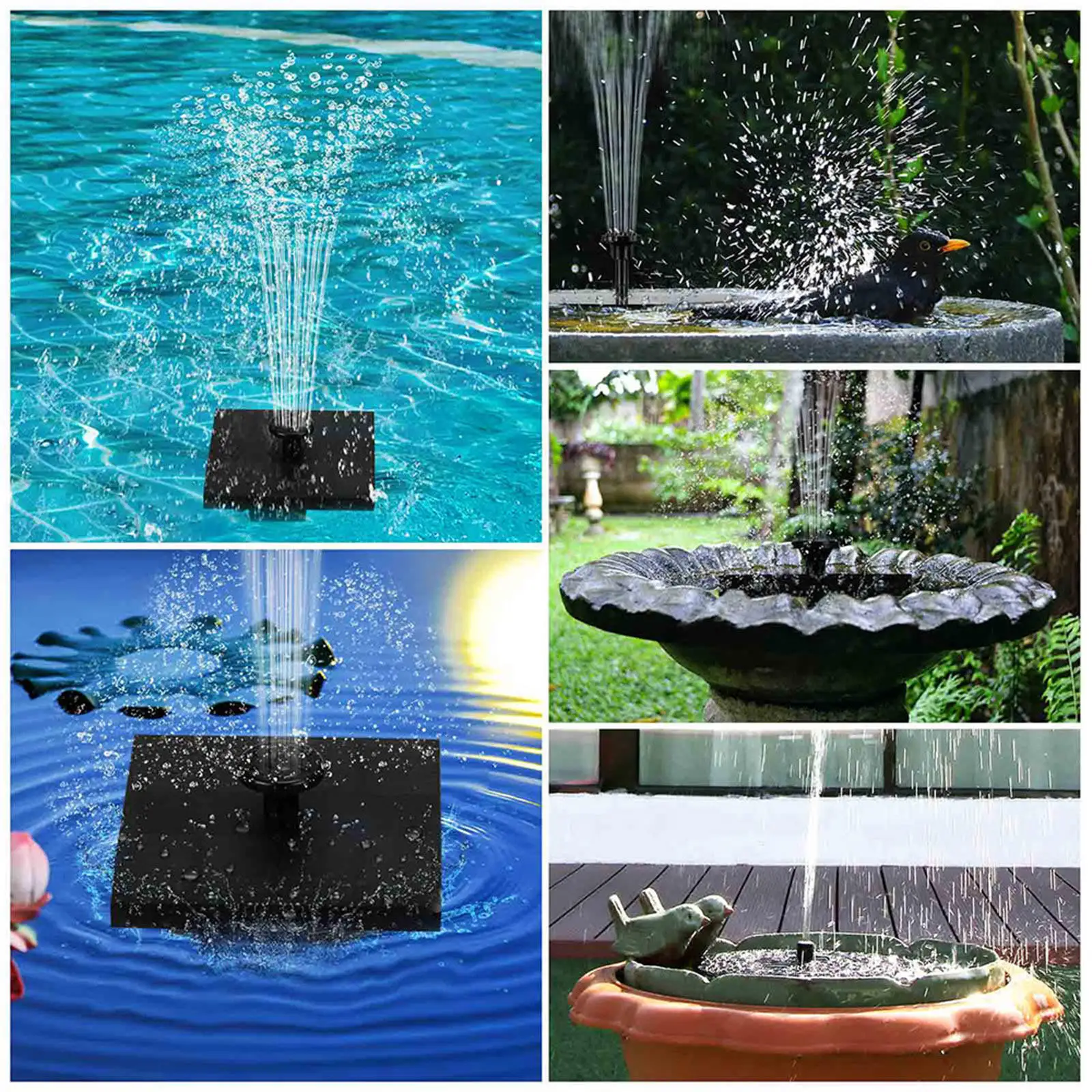 Solar Fountain Water Pump Floating Outdoor for Small Pond | Дом и сад