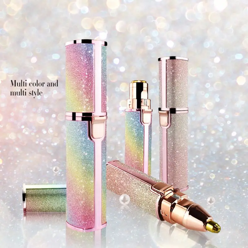 2 в 1 Женский Портативный электрический триммер для бровей Бритва удаления волос