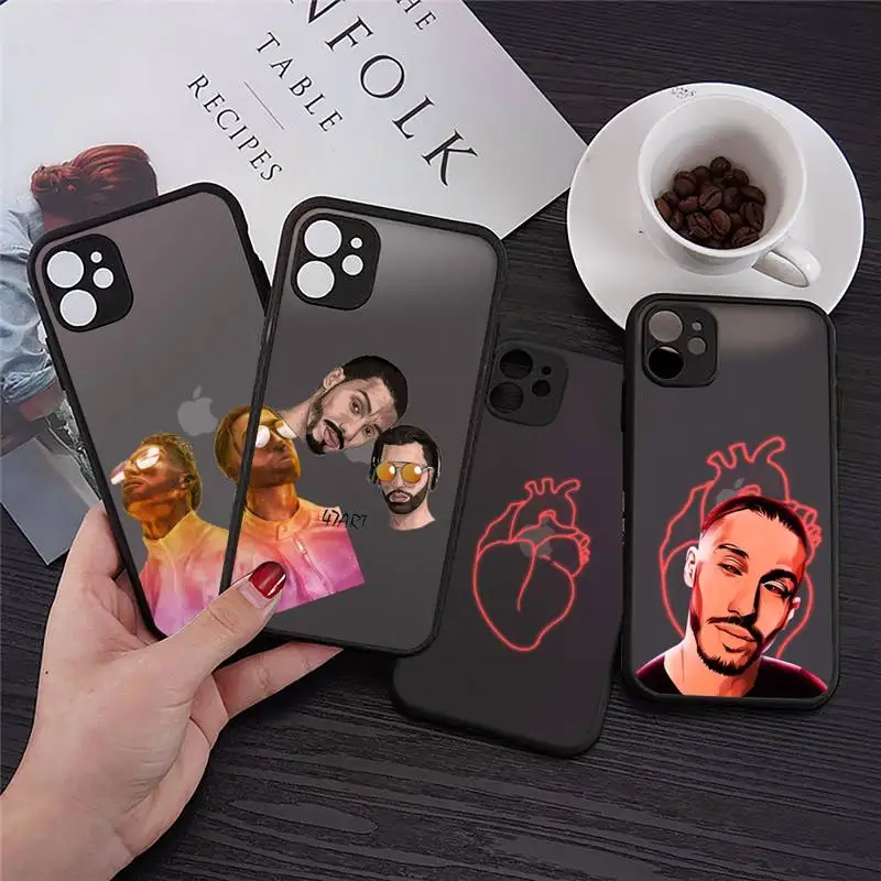 

PNL QLF Phone Case For iPhone 12 11 Mini Pro XR XS Max 7 8 Plus X Matte transparent cover