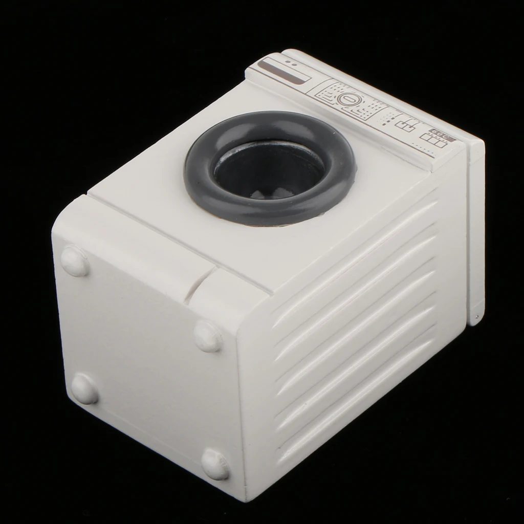 

1:12 Scale Dollhouse Miniature Wooden Washing Machine (Front Load) for Doll House Laundry Room Decor