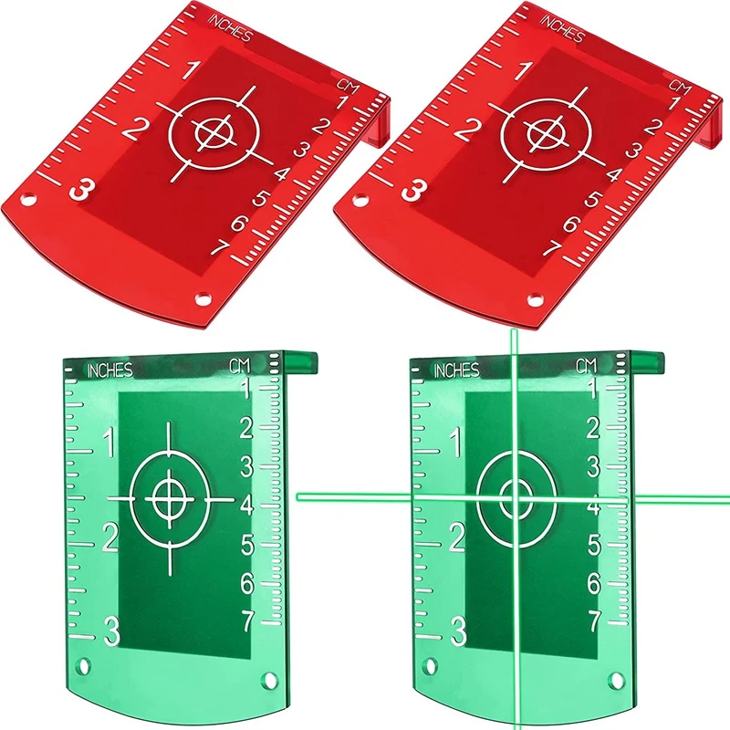 

4 Pcs Targets Magnetic Floor Targets Plate Card with Stand for Green Level Red Level