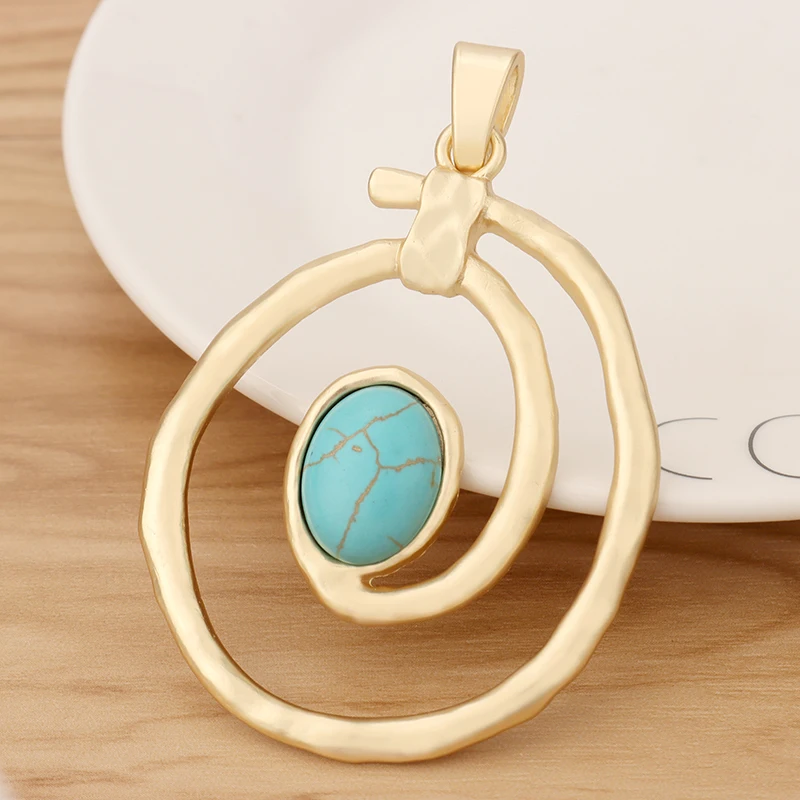 

2 Pieces Fashion Large Spiral Swirl Vortex Matte Gold Color Charms Pendants for Necklace Jewellery Making Accessories