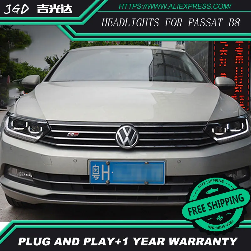 Стайлинг автомобиля фара для VW Passat B8 2016 2017 фары СВЕТОДИОДНЫЙ DRL H7 D2H Hid