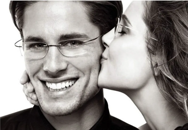 

Pure Titanium Optical frame Silhouette type hypoallergenic hingeless Glasses frame men women brand Ultra-light Eyeglasses frame