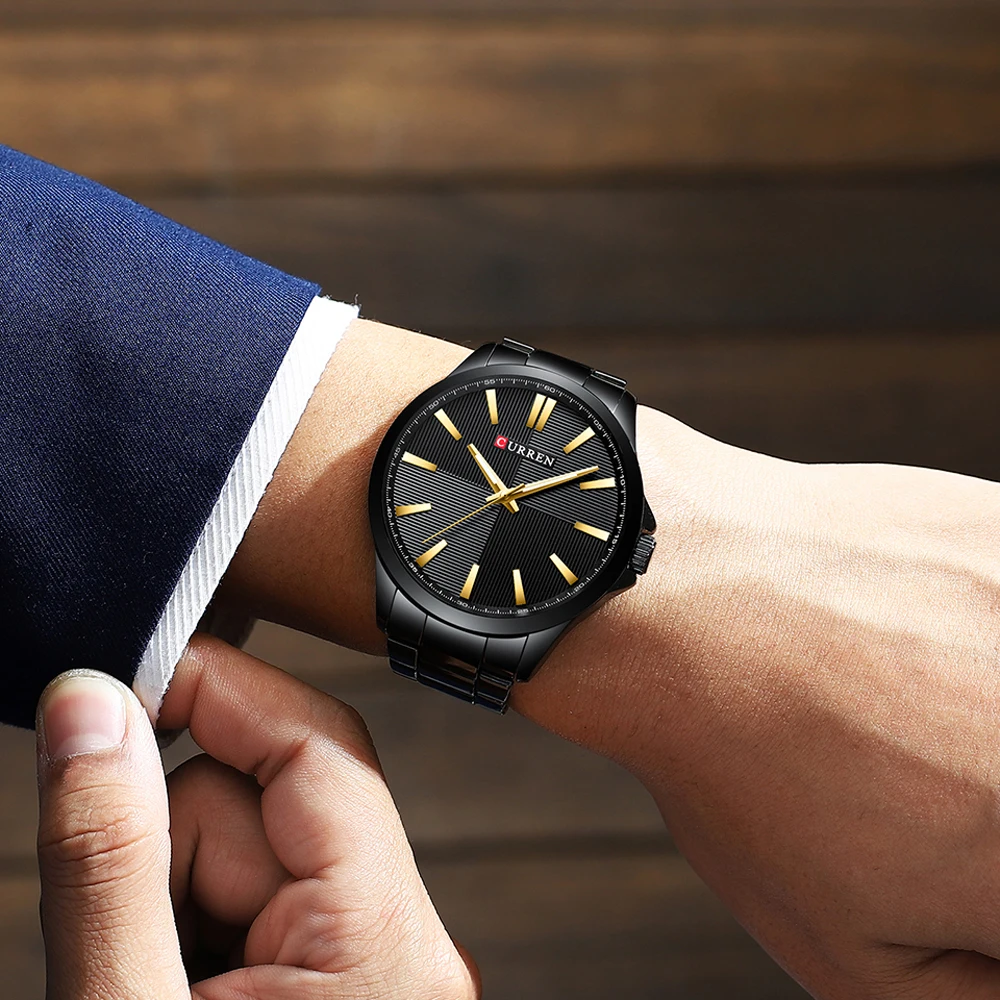 

CURREN Watches Men Fashion Watch 2019 Luxury Stainless Steel Band Reloj Wristwatch Business Clock Waterproof Relogio Masculino