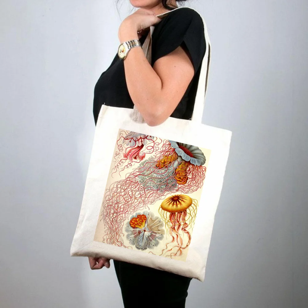 

2021 Shopper Cartoons I'm booked Printed Tote Bag women Harajuku shopper handbag girl Shoulder shopping bag Lady Canvas Bag