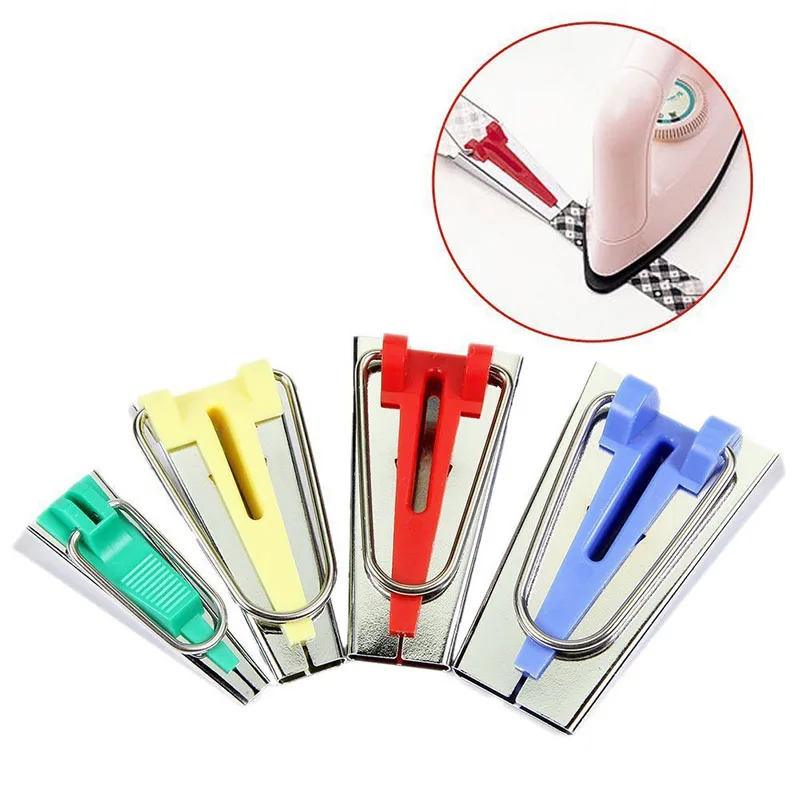 

Sewing Accessories Hemming Household Sewing Tools 4 Sizes Multi-function Bias Binding Maker Device Crimper Patchwork Tool