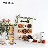 weigao wooden wall holds donut boards stand hanging donuts table wedding decoration baby shower kids birthday party decor