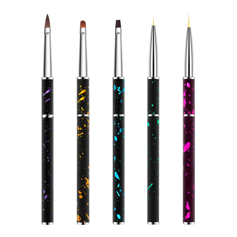 

15 Nail Gel Brush Set Phototherapy Tools Crystal Silicone Point Drill Pen Painted Drawing Brushes Duster For Acrylic Powder Nail