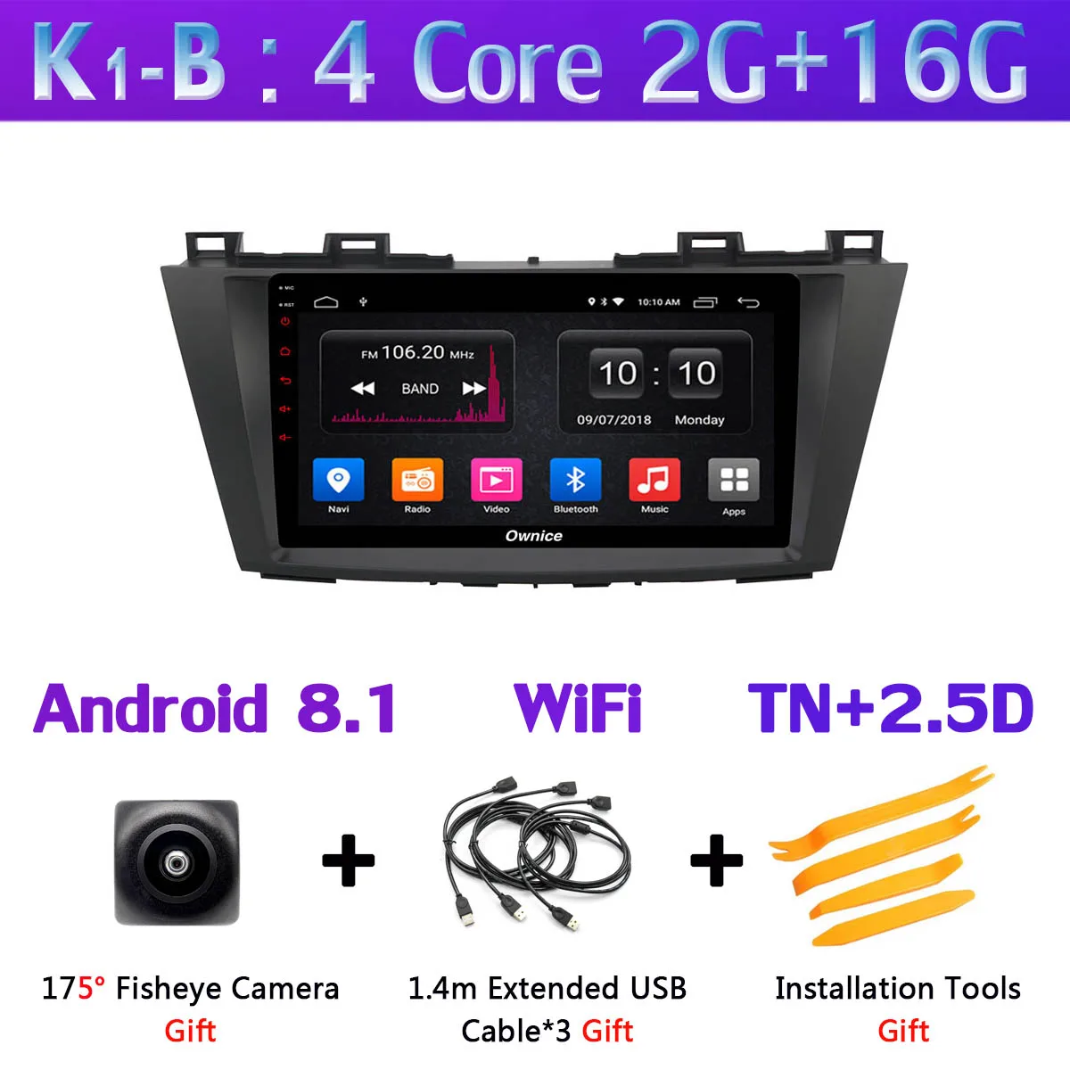 K1-B " 360 ° панорамный Android автомобильный DVD gps Мультимедиа для Мазда 5 2010 2011 2012 2013 Premacy автомобильный Радио DSP CarPlay 4G LTE - Цвет: K1-B