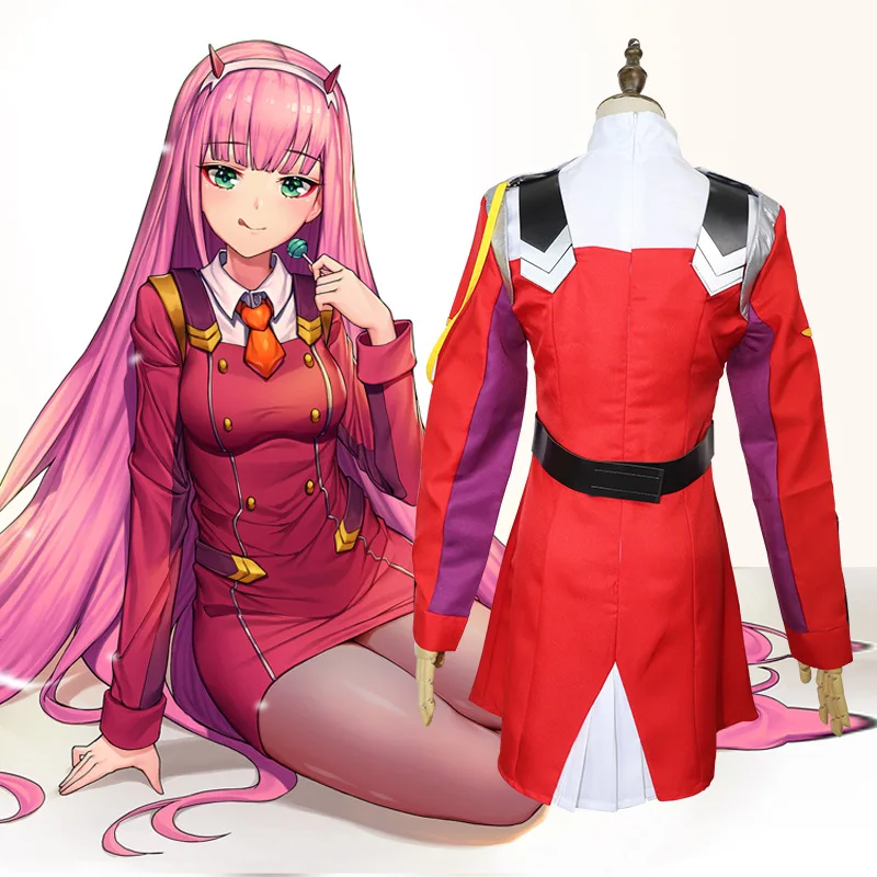 Костюм для косплея 02 Zero Two DARLING in the FRANXX женский костюм DFXX полный комплект платье