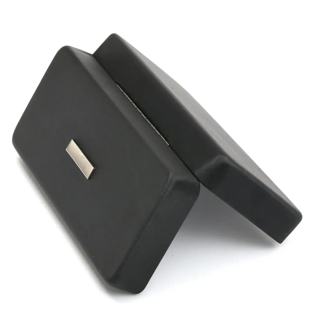 Высококачественный черный железный Чехол для очков квадратный матовый корковый