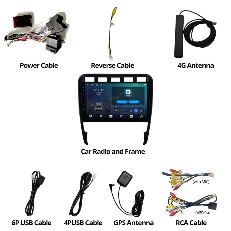 

2Din Android10.0 Car Radio For Porsche Cayenne 2002-2010 GPS Navigation Stereo Receiver Auto Radio DSP Car Video NO 2DIN DVD IGO