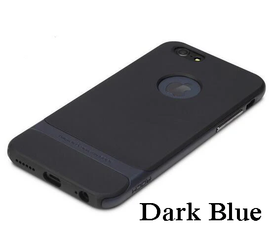 Чехол Rock для iPhone SE 5S 5 силиконовый чехол PC+ TPU Панцири чехол для iPhone 5S SE случае с упаковки по продажам - Цвет: Dark Blue