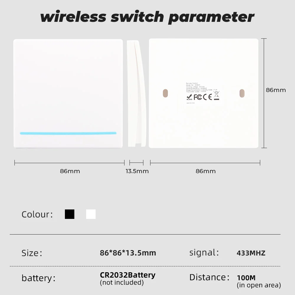 Беспроводной Выключатель Света GERMA 1/2/3 Gang RF 433 МГц Smart home с дистанционным