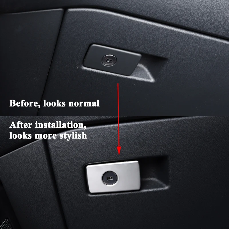 1pc SEEYULE Car Passenger Side Storage Box Switch Trim Cover Decoration Sticker Accessories for VW Volkswagen Touareg 2019 2020 |