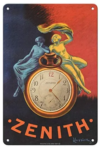 

Zenith - Pocket Watch Advertising Poster by Leonetto Cappiello c.1912 Metal Tin Sign