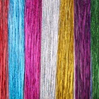 Блестящие блестящие разноцветные шелковые удлинители волос в стиле хиппи для плетения, длинный головной убор для вечерние, 8 цветов, 1 упаковка