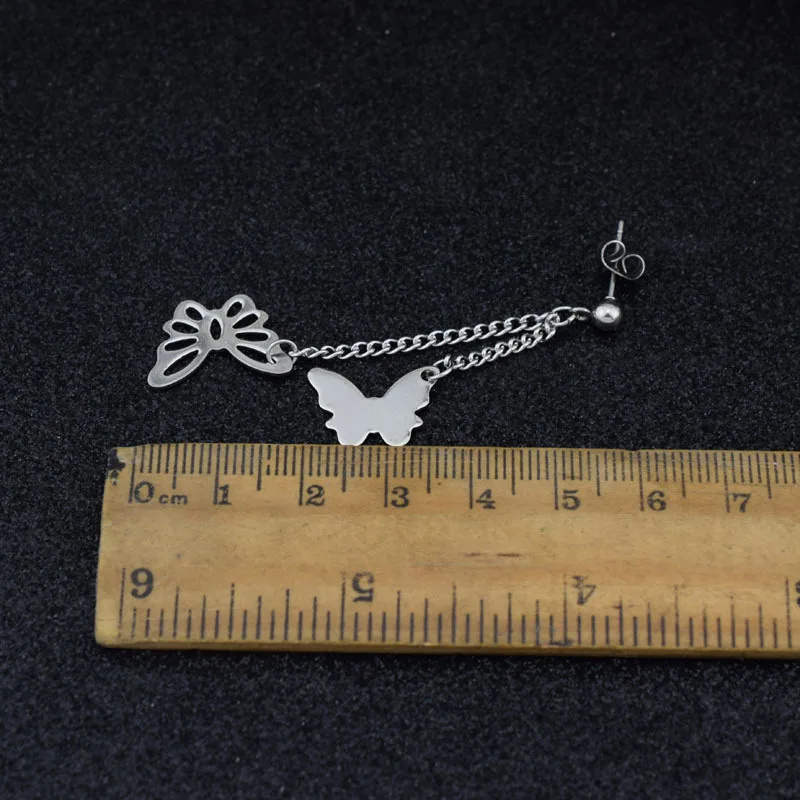 Серьги-гвоздики из нержавеющей стали с изображением бабочки Bangtan Boys | Украшения и