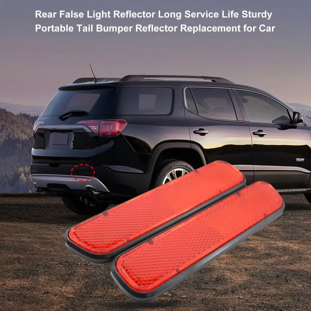 

60% Dropshipping!!2Pcs Rear False Light Reflector Long Service Life Sturdy Portable Tail Bumper Reflector Replacement for Car