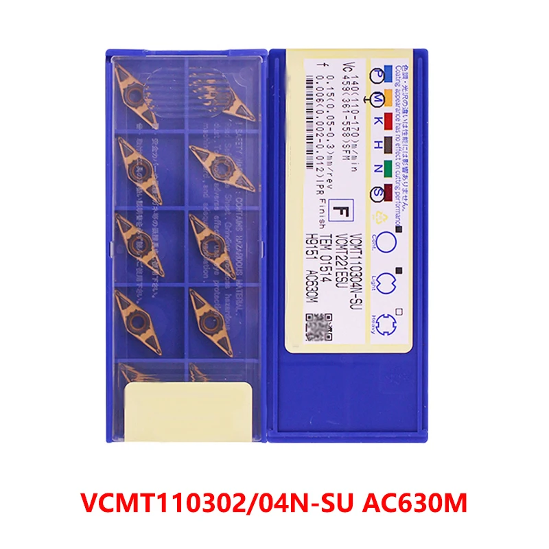 VCMT1103 VCMT110302 VCMT110304 N SU AC630M токарный инструмент VCMT 110302 110304 резец инструменты