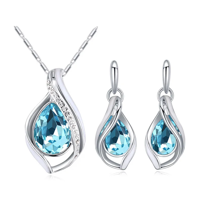 Подвеска с кристаллами Сваровски серьги гвоздики|fashion jewelry set|jewelry setsjewelry sets fashion |