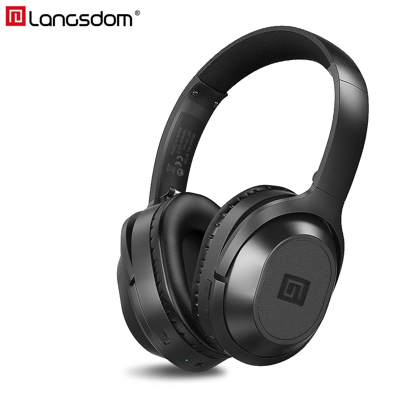 Black Langsdom BT25 активные беспроводные bluetooth-наушники с шумоподавлением ANC Hifi 3D игровая гарнитура наушники для PUBG Overwatch - Цвет: Black