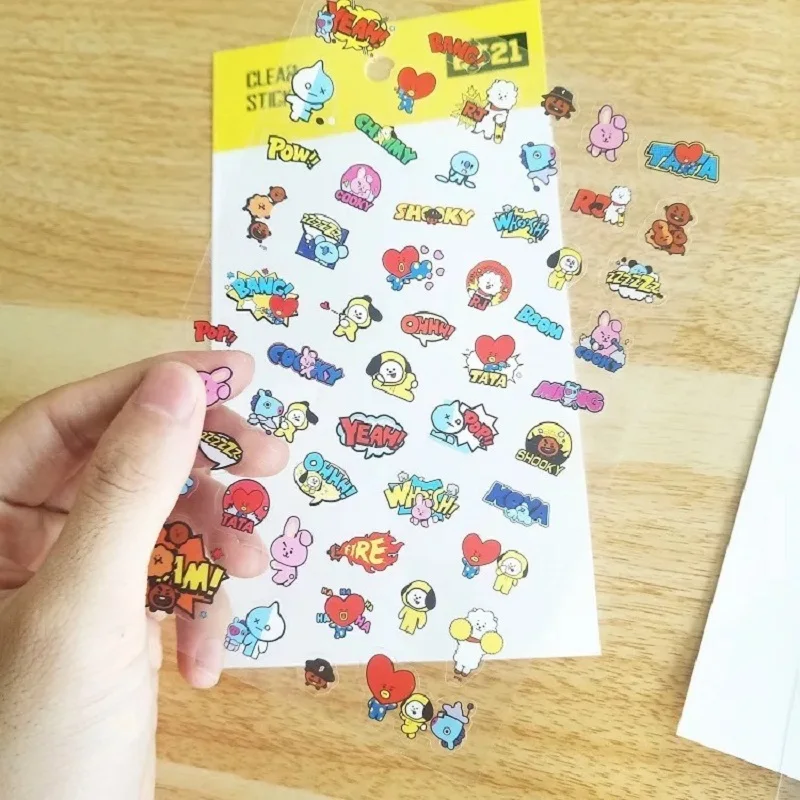 hqbtsc bangtan boys groups cartoon new transparent stickers computer stickers mobile phone stickers book stickers free global shipping