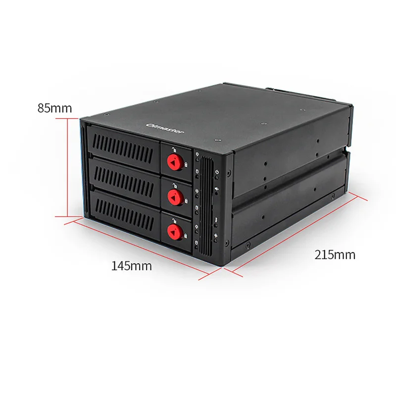 

Oimaster 3 Bay Hard Disk Enclosure Rack Data Storage For 2.5 inch/3.5 inch Sata Sdd Hdd For 5.25 inch Drive Bay