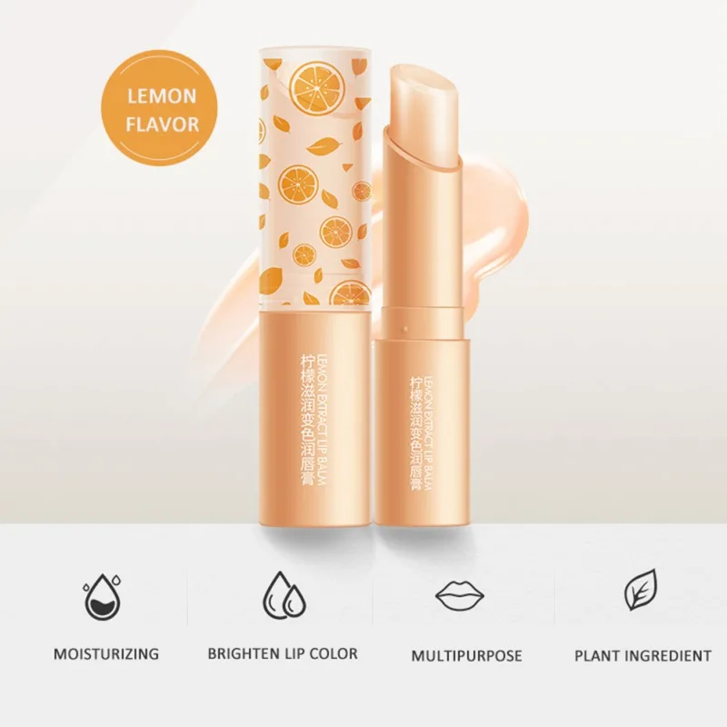 Экстракт лимона бальзам для губ Уход за губами меняющийся цвет крем увлажняющий