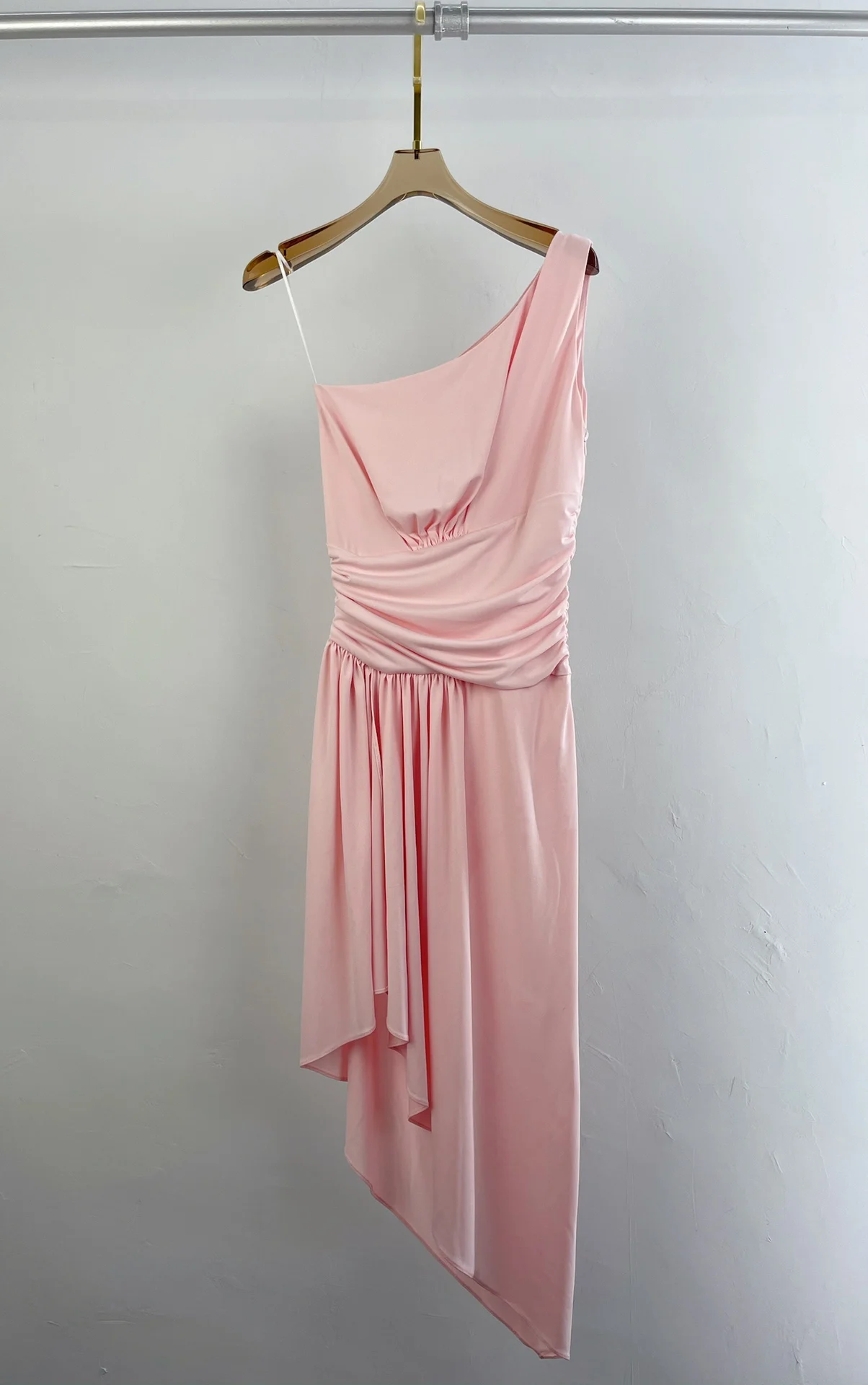 

2021 new women fashion sleeveless oblique shoulder slim dress 0331