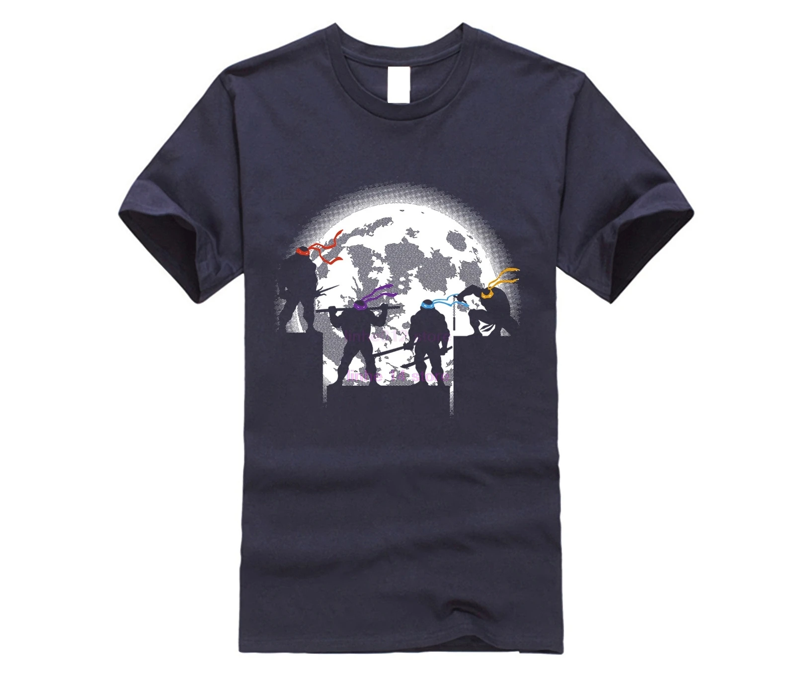 Мужская футболка с коротким рукавом в стиле хип-хоп принтом Черепашки-ниндзя |