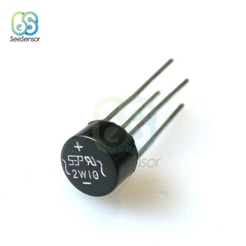 10 шт./лот 2W10 2A 1000V диодный мост выпрямитель мощности диодные электронные