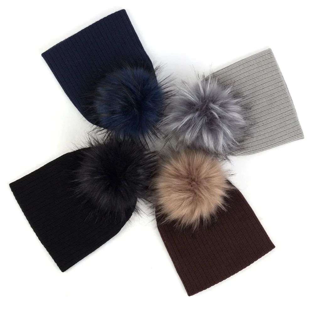 Geebro плотная теплая шапка для младенца на осень и зиму вязаные ребристые