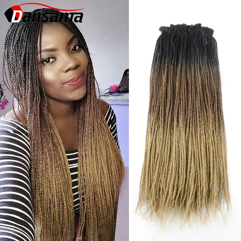 

Dansama Сенегальские крученые волосы 24 дюйма вязанные крючком косы блонд Омбре оранжевые синтетические плетеные волосы 30 корней для женщин ...