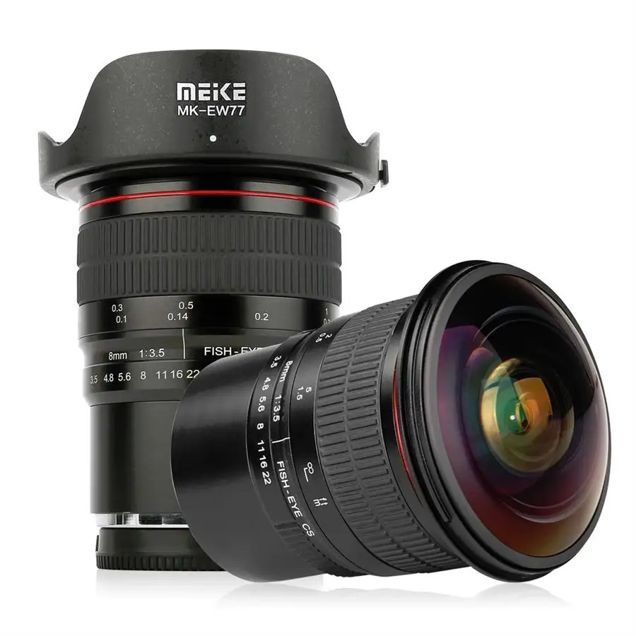 Meike 8 мм F3.5 диафрагма ультра широкоугольный объектив рыбий глаз эффекты ручная