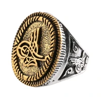 megin d silver plated gold totem viking retro vintage carved boho rings for women men couple friends gift fashion jewelry bague