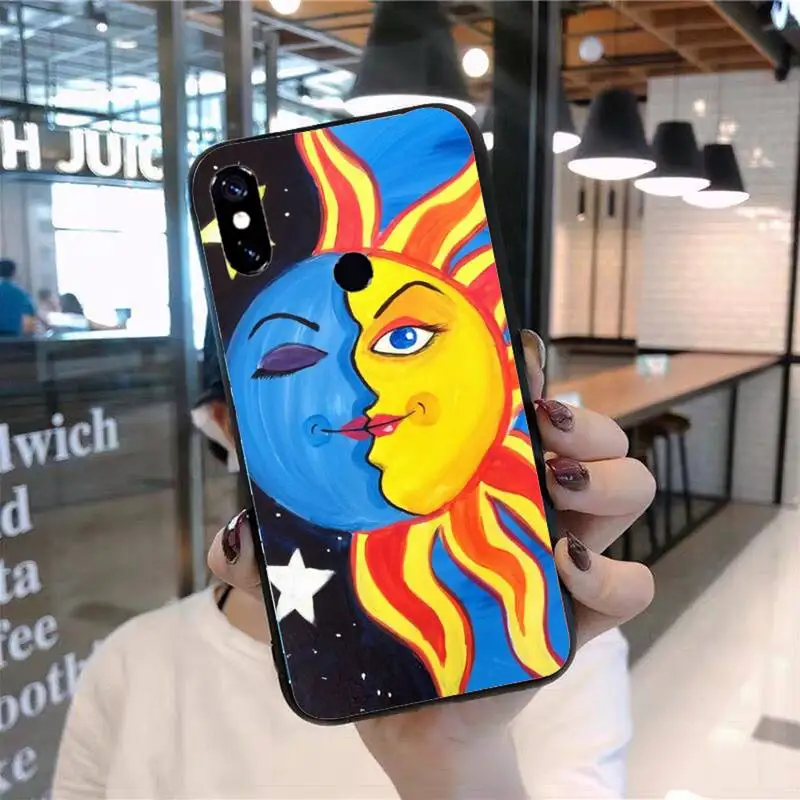 

Funny Sun Moon Face Phone Case For Xiaomi Redmi 7 8 9t 9se k20 mi8 max3 lite 9 note 9s 10 pro